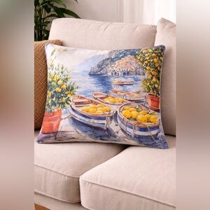 ✈️ B100-A Lemon’s and Boats Pillow Cover